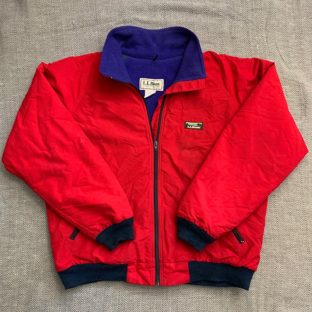 LL Bean Vintage Fleece Lined Jacket
